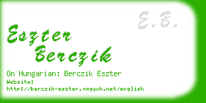 eszter berczik business card